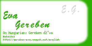 eva gereben business card